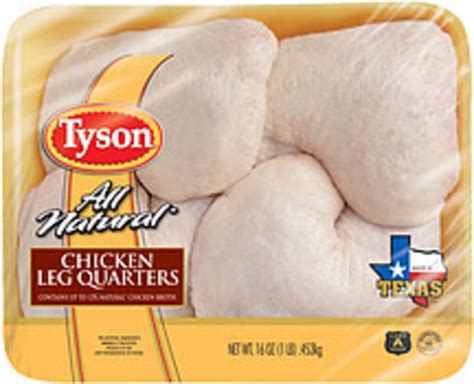 Tyson Chicken Leg Quarters 16 Oz Nutrition Information Innit