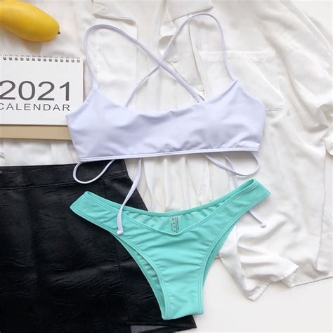 Abcnature Women S Bikini Swimsuits Sets Thong Bikini Sets Backless
