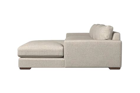Guddu Medium Right Hand Chaise Sofa Brera Linen Natural Nkuku