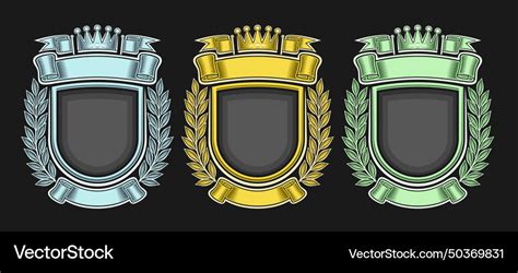 Royal crests set Royalty Free Vector Image - VectorStock