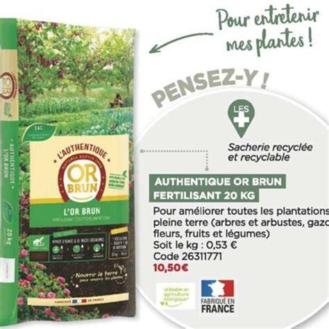 Promo Authentique Or Brun Fertilisant Kg Chez Bricomarch