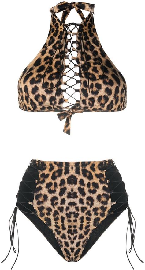 Noire Swimwear Addicted Leopard Print Bikini ShopStyle Two Piece