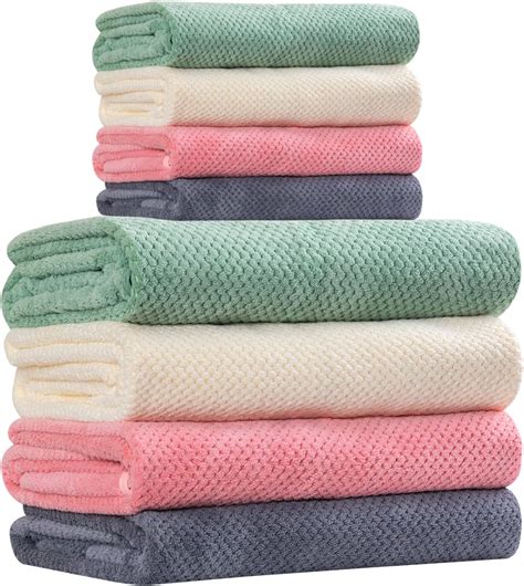 Amazon JML Microfiber Towels Bath Towel Sets 6 Pack 27 X 55