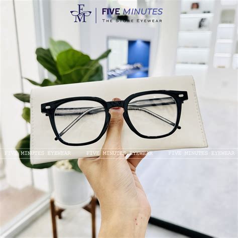 Gọng kính vuông nam nữ nhựa dẻo cốt kim loại KUBO Siêu hot 2023 Five Minutes Eyewear