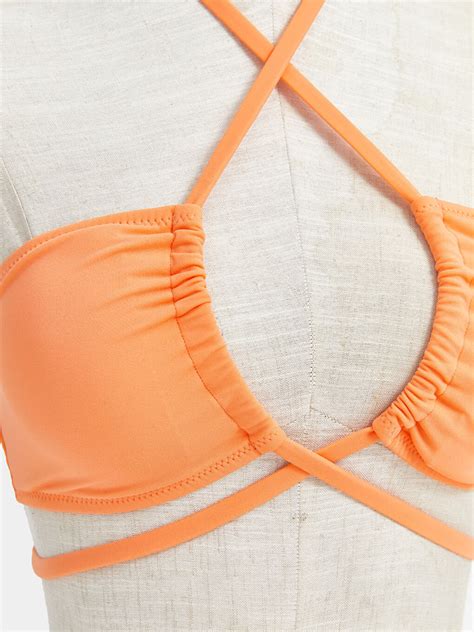 LCW DREAM Turuncu Kadın Dolgulu Bandeu Bikini Üstü S OR Z Z R LCW