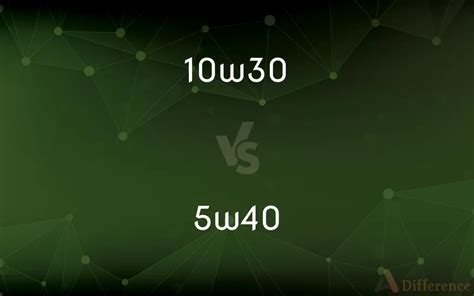 10w30 vs. 5w40 — What’s the Difference?
