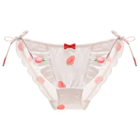 Jual Style Japanese Kawaii Strawberry Panties Sexy Underwear Women Lingerie Femme Cotton Panty