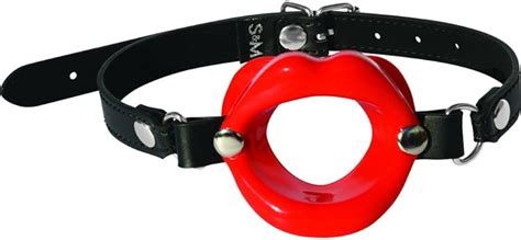 Sex Mischief Silicone Lips Open Mouth Gag Red Amazon Co Uk Health