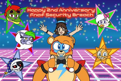 Happy 2nd Anniversary Fnaf Security Breach By Amietheartfan On Deviantart