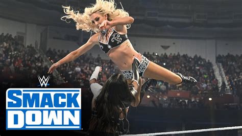 Charlotte Flair Vs Sonya Deville Smackdown Womens Title Match