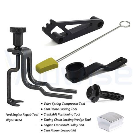 Cam Phaser Lock Out Kit Camshaft Bolt And Timing Chain Tool For Ford 4