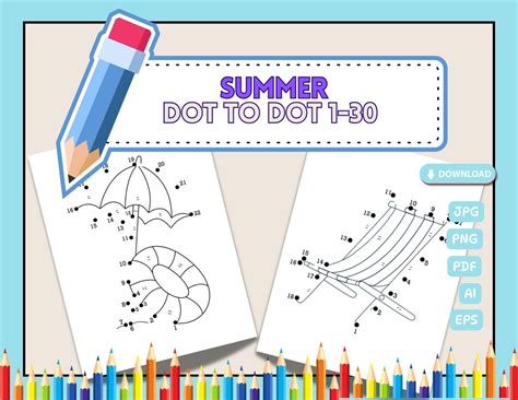 Dot To Dot Worksheets For Middle School Summer Review