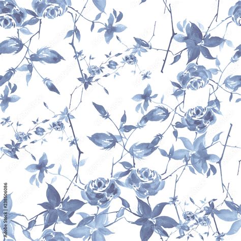 Vintage Blue Flower Pattern Background Best Flower Site