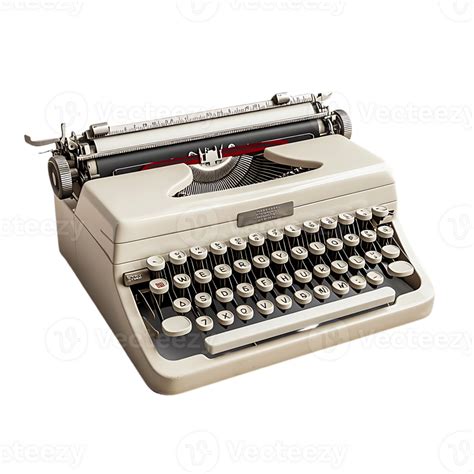 vintage typewriter  transparent background  classic writing tool