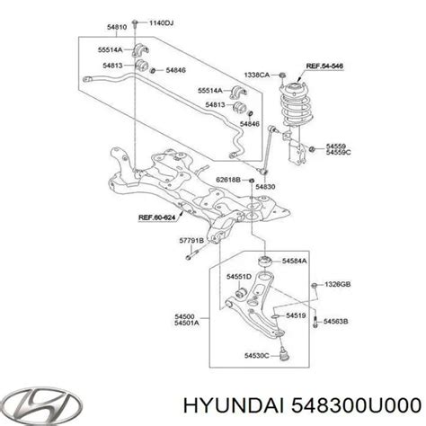 54810A6100 Hyundai/Kia передний стабилизатор