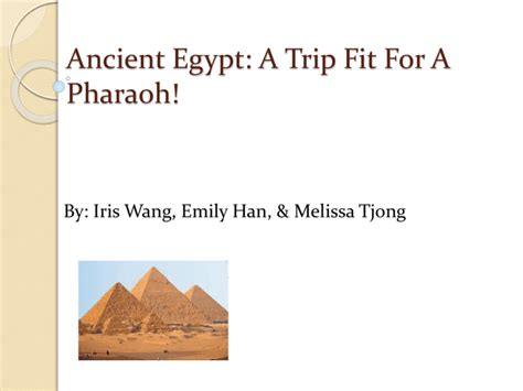 Ancient Egypt Travel Brochure