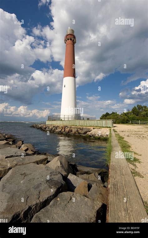 Barnegat Lighthouse in the Barnegat Light section of Long Beach Island ...