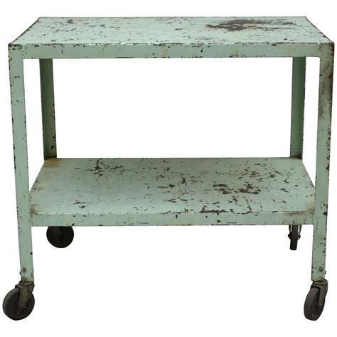 Industrial Metal Cart with Wheels at 1stDibs