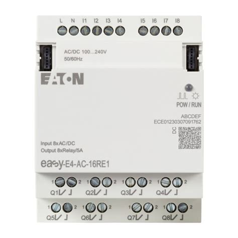 197222 EASY E4 AC 16RE1 Eaton Eaton EasyE4 Series Module For Use With