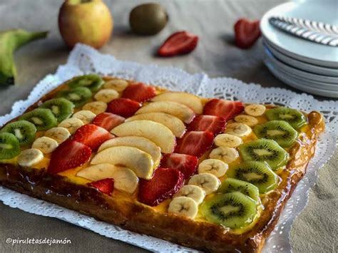 Tarta de hojaldre con frutas Piruletas de jamón Blog de cocina