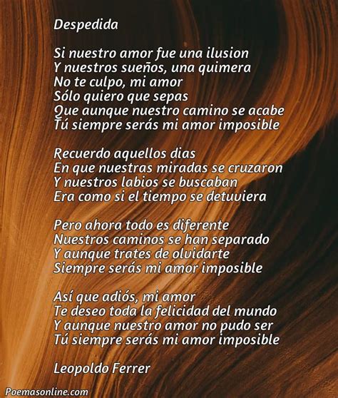 5 Mejores Poemas De Despedida Para Un Amor Imposible Poemas Online