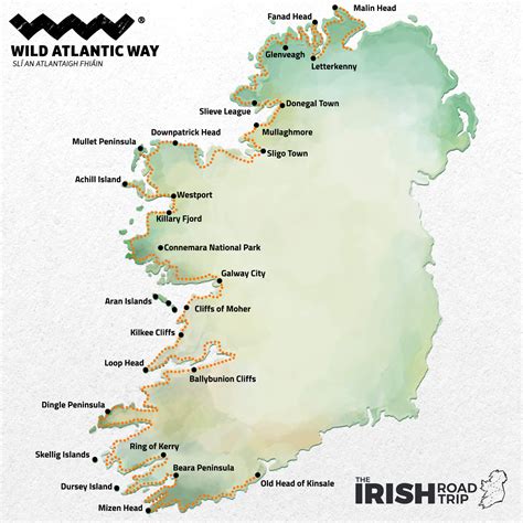 Printable Wild Atlantic Way Map