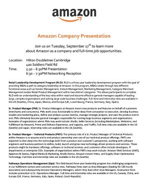 Fillable Online Amazon Company Presentation Fax Email Print PdfFiller