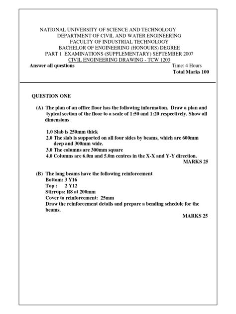 TCW1203200709 Civil Engineering Drawing | PDF