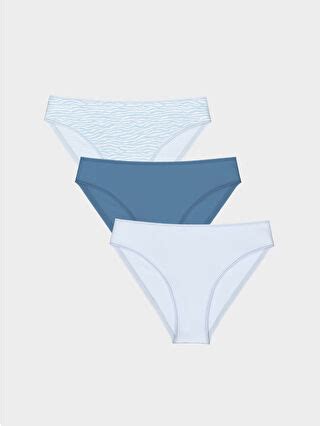 LCW DREAM Gemusterte Bikini Slips 3er Pack S5FA72Z8 LSE LC Waikiki