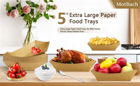 Amazon Motbach Pack Lb Extra Large Paper Food Trays Disposable