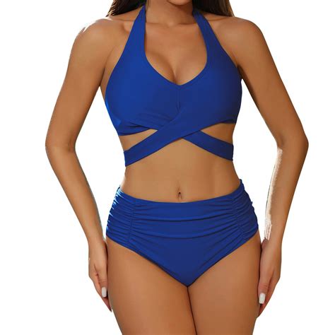 Divhosrg High Waisted Bikini Sets For Women Strapless Bikini Sets For Women High Cut Womens