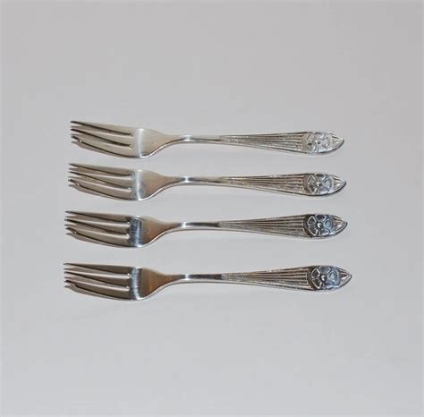 Vintage Silver Pastry Forks Set Of 4 Haute Juice