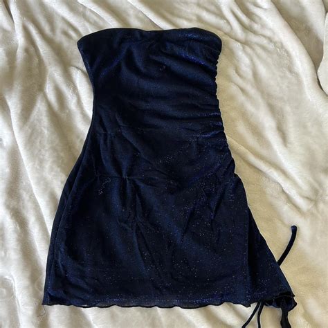 Princess Polly Navy Blue Dress Worn Once Size Depop