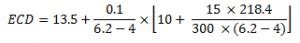 Equivalent Circulating Density ECD Using Yield Point For MW More Than