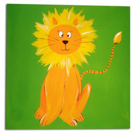 Jungle Animal Art on Canvas X 6 Nursery Art Jungle Animal - Etsy