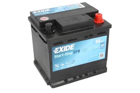 AKUMULATOR EXIDE EFB 55AH 480A EL550 P EL550 za 396 90 zł z Wrocław