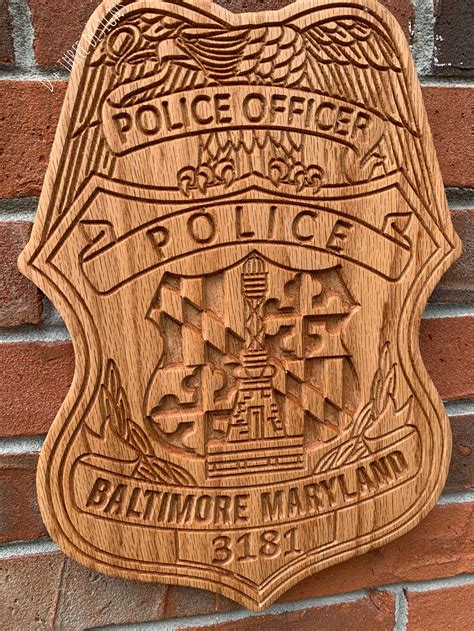 Baltimore Police Personalized Police Badge Or Patch Etsy