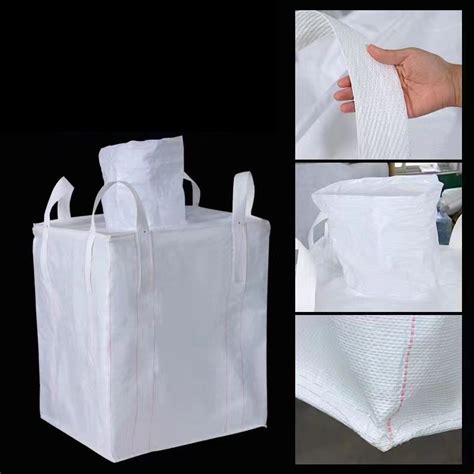 China Fibc Jumbo Bag Flat Bottom And Loops White Color Charging