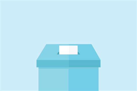 Ballot Box Flat Design on blue background. 13428191 Vector Art at Vecteezy