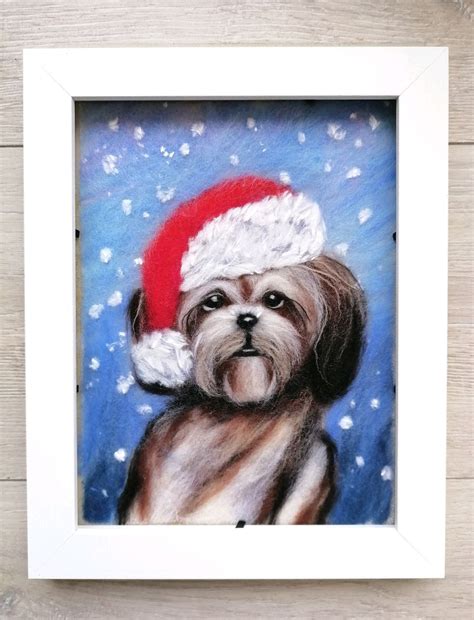 Картина из шерсти "Портрет собачки" в подарок – заказать на Ярмарке ...