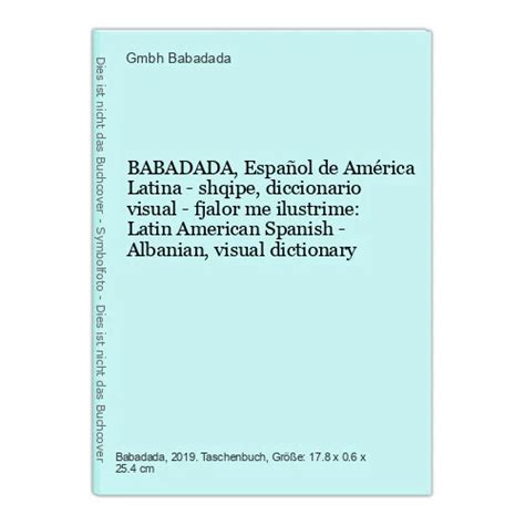 BABADADA ESPAÑOL DE América Latina shqipe diccionario visual fjalor me ilu EUR
