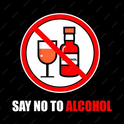 Premium Vector Say No To Alcohol Poster And Banner Vector