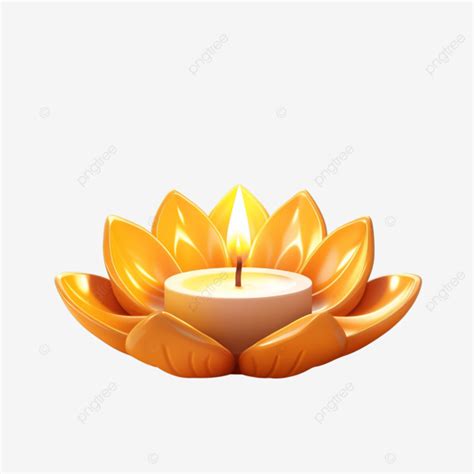 Happy Diwali Celebration Greeting Card With Realistic Diwali Diya