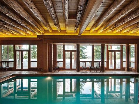 Log Home Indoor Pool Logcabins Log Cabins Pinterest