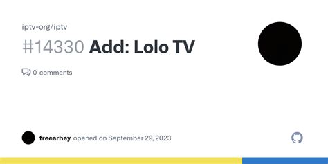 Add Lolo Tv Issue Iptv Org Iptv Github