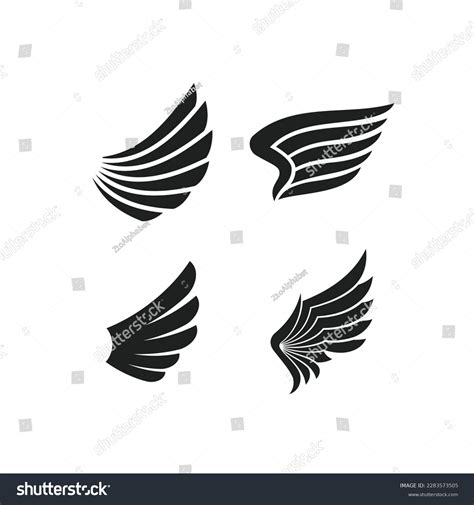 Eagle Wing Logo Vector Wings Falcon Stock Vector Royalty Free
