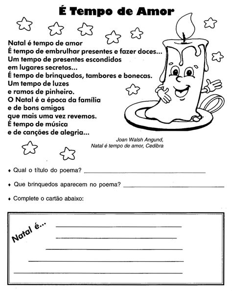 Interpretação De Texto Natal 1 Ano