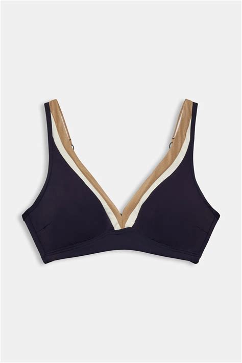 Esprit bikini overdel trekant big cup 3 farvet blå