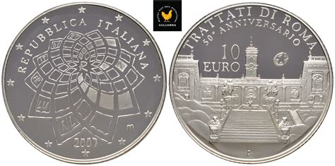 2007 Italia 10 Euro Treaty Of Rome Gullhona No