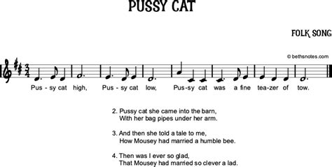 Pussy Cat Beth S Notes Songs Resources